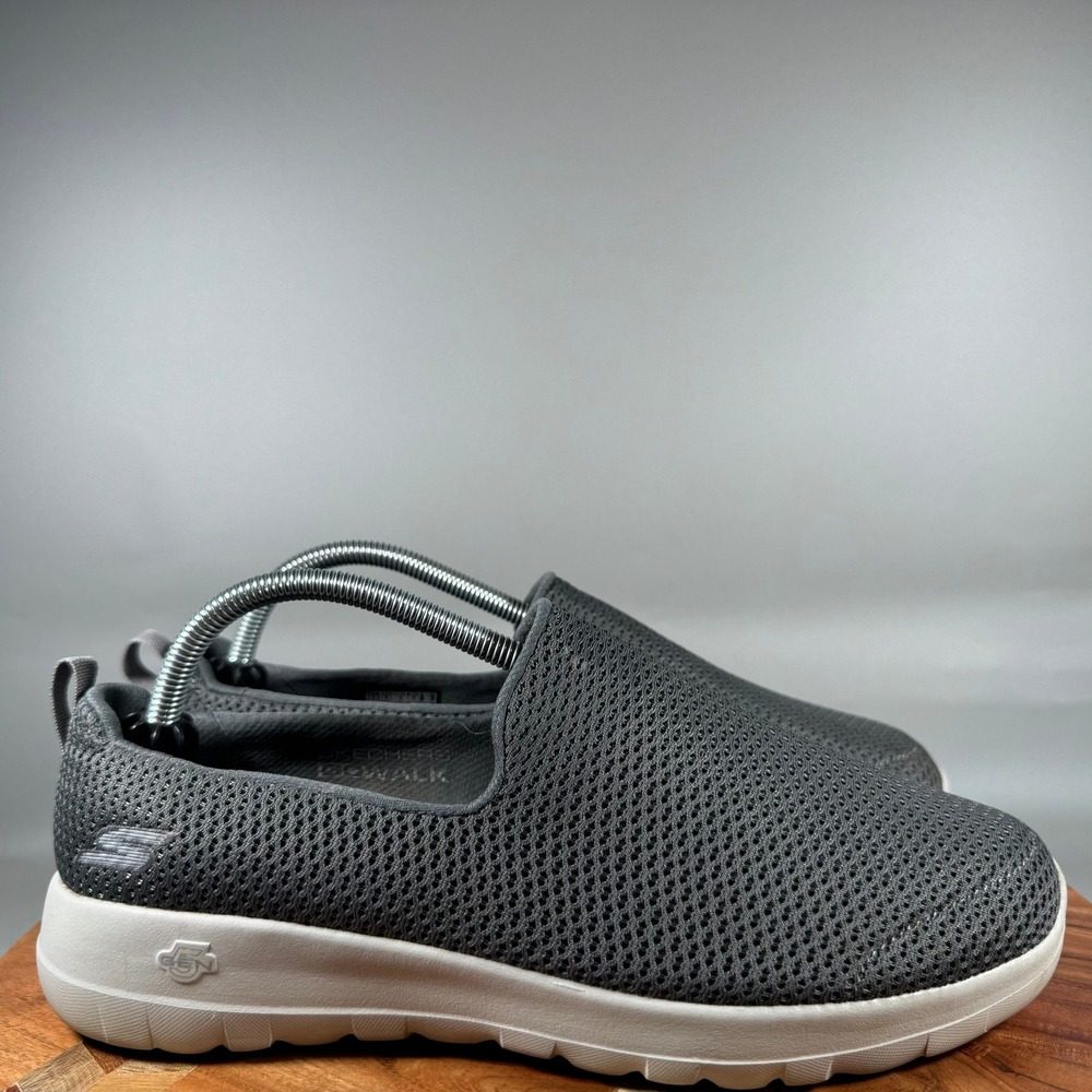 Skechers GoWalk Joy Charcoal Gray Mesh Slip On Walking Shoes 15600W Womens 9.5W
